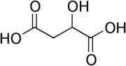 malic acid, responsible for most of the acidity in apples