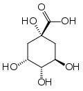 quinic acid, responsible for the bitter flavour in apples