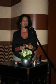 Fiona Shaw announcing the Imison winner
