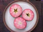 Pink Pearmain, 30 Nov, England, spectacular red-fleshed apple